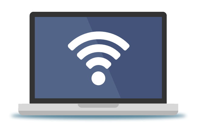 laptop with wifi icon - Why is fiber optic internet better?